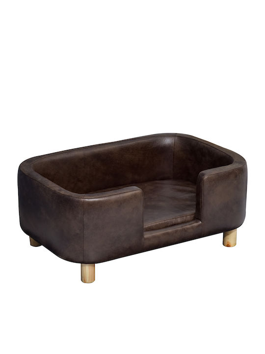 Pawhut Sofa Dog Bed Brown 74x48.5cm