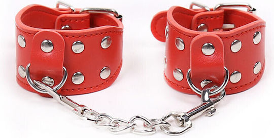Dream Love Ohmama Fetish Adjustable Wrist Metallic Chain Χειροπέδες σε Κόκκινο Χρώμα