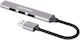 Manhattan USB Hub 4 Ports USB 3.0 with USB-A Connection Silver