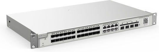 Ruijie RG-NBS3200-24SFP/8GT4XS Managed L2 Switch with 8 Gigabit (1Gbps) Ethernet Ports and 24 SFP Ports