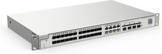 Ruijie RG-NBS5200-24SFP/8GT4XS Managed L2 Switch με 8 Θύρες Gigabit (1Gbps) Ethernet και 24 SFP Θύρες