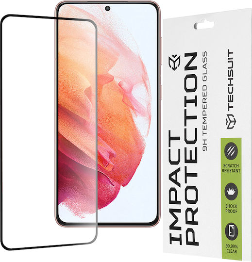 Techsuit 111D Full Glue Full Face Tempered Glass Μαύρο (Galaxy S21 5G)