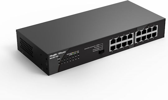 Ruijie RG-ES116G Unmanaged L2 Switch με 16 Θύρες Gigabit (1Gbps) Ethernet