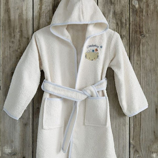 Nima Baby Bathrobe Hooded Brillo Beige