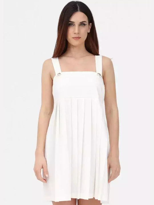 Liu Jo ΠΛΙΣΕ Summer Mini Dress White