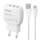 Ldnio Φορτιστής με 3 Θύρες USB-A και Καλώδιο micro USB Λευκός (A3315)