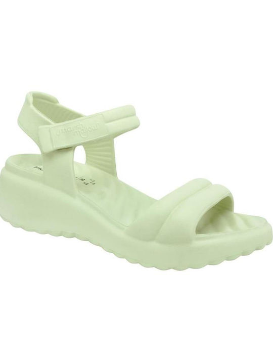 Piccadilly Women's Ankle Strap Platforms Mint