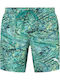 Men's Swimwear Shorts Green with Patterns