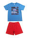 Joyce Set Top & Bottom Kids Summer Pyjamas Blue