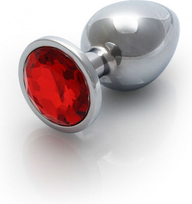 Shots Medium Πρωκτική Σφήνα Silver / Ruby Red OU794SIL