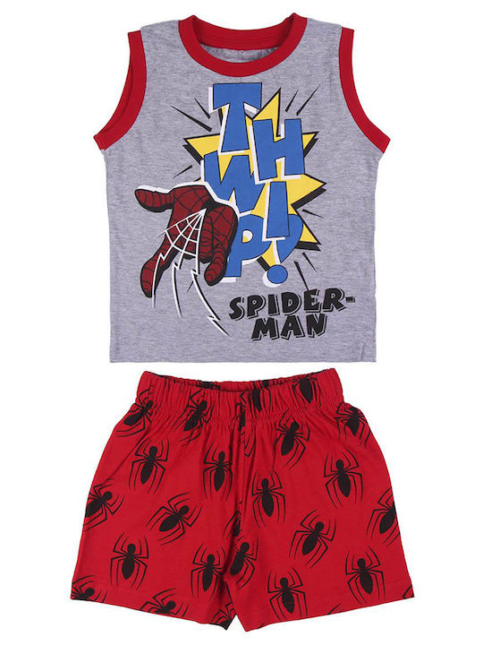 Cerda Set Top & Bottom Kids Summer Cotton Pyjamas Red