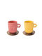 Marva Porcelain Cup Multicolour 2pcs