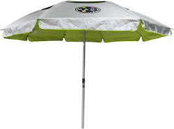 Maui & Sons 1540 Foldable Beach Umbrella Aluminum Diameter 1.9m with UV Protection and Air Vent Green 1948