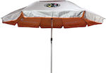 Maui & Sons 1540 Foldable Beach Umbrella Aluminum Diameter 1.9m with UV Protection and Air Vent Orange