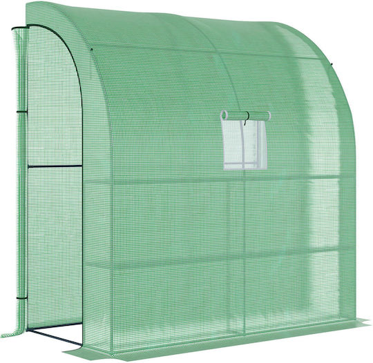 Outsunny Wall Θερμοκήπιο με Ράφια 2x1x2.13m
