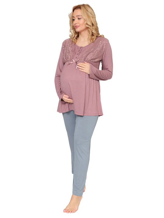 Pregnancy and breastfeeding pajamas (9017)