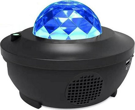 ACP Led Παιδικό Φωτιστικό Projector Μαύρο 11x11x16εκ.