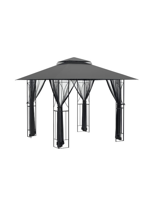 vidaXL Garden Freestanding Gazebo Gray 3x3cm