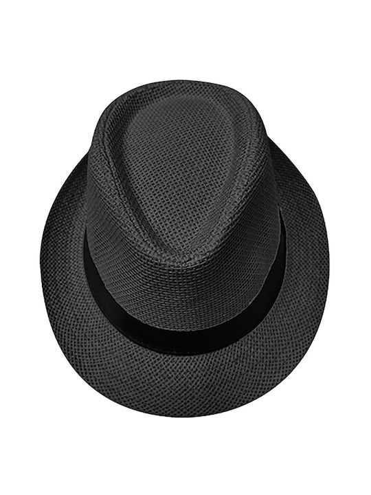 Summertiempo Ψάθινο Ανδρικό Καπέλο Καβουράκι Μαύρο