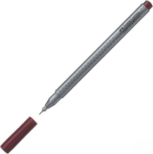 Faber-Castell Finepen Grip Design Marker 0.4mm Dark Brown