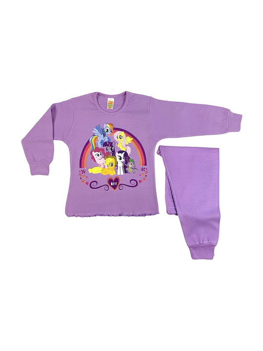 Nina Club Set Top & Bottom Kids Winter Pyjamas Purple