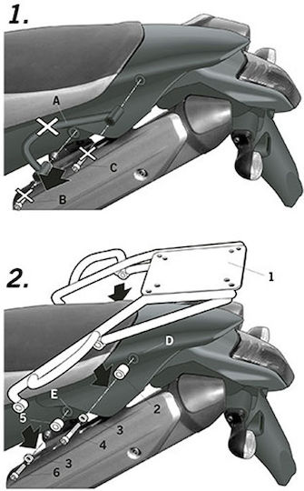 Shad 04'-11' Βάση Βαλίτσας για Yamaha XT 660X