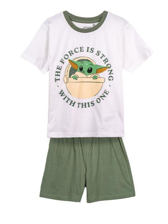 Cerda Kids Summer White Nightwear Mandalorian Grogu