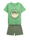 Cerda Kids Summer Green Pajama Mandalorian Grogu