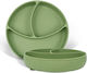Baby Cloud Baby Food Plate Pumpkin made of Silicone Green