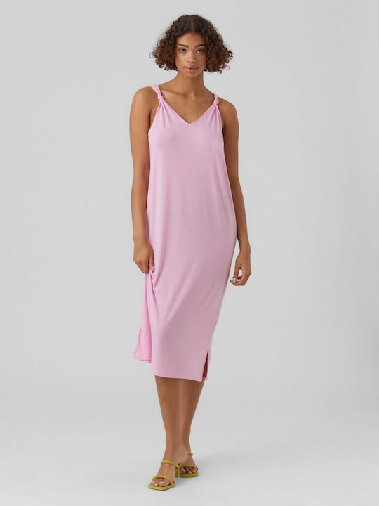 Vero Moda Καλοκαιρινό Maxi Φόρεμα Ροζ