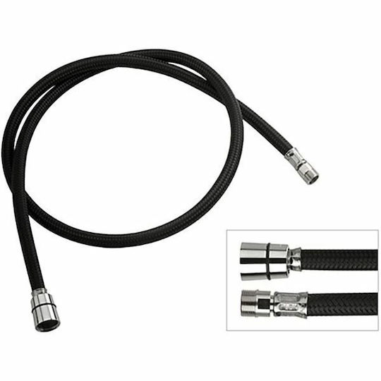 Remer Knitting Shower Hose Black 150cm (1/2")