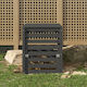 823810 Wooden Open Type Composter 63.5x63.5x77.5cm Grey