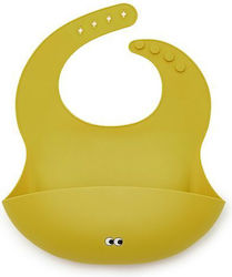 Noui Noui Waterproof Bib Silicone with Button & Pocket Dusty Lemon for 4 m+