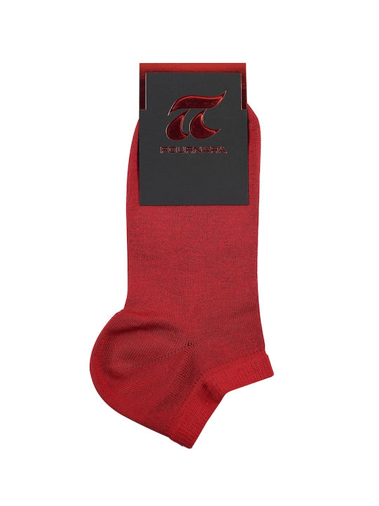 Pournara Damen Einfarbige Socken Rot 1Pack