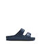 Sabino men's sandal with double strap blue