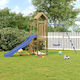 vidaXL Wooden Tower with Climbing Surface for 2+ Years Years Brown