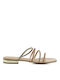 Exe Damen Flache Sandalen in Beige Farbe