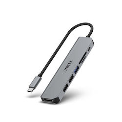 Unitek S7+ Stație de andocare cu USB-C HDMI 4K PD