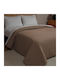 Adam Home Mistral Σετ Κουβερλί Υπέρδιπλο Microfiber Καφέ 220x240cm 3τμχ