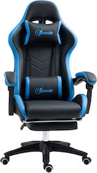 Vinsetto 921-618V01BK Gaming Chair with Footrest Blue