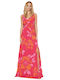 Desiree Summer Maxi Evening Dress Wrap with Slit Floral