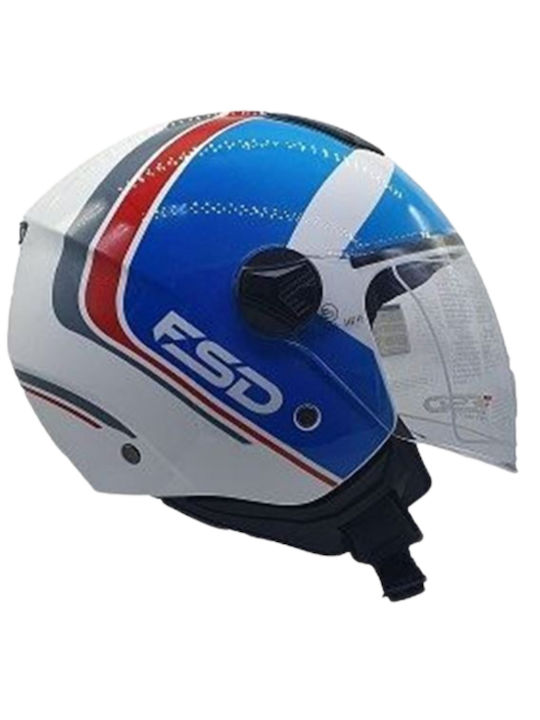 Faseed 700-721 Jet Helmet ECE 22.05 White/Red/Blue