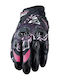 Five Stunt Replica Lady Flower Vara Femei Mănuși Moto Black/Pink