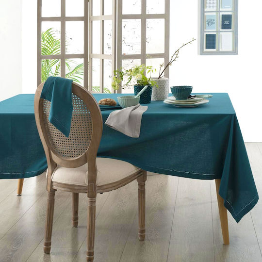 Atmosphera Față De Masă Bumbac Chambray Albastră 140x240 Cm