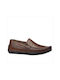 Pegada Men's Leather Moccasins Brown