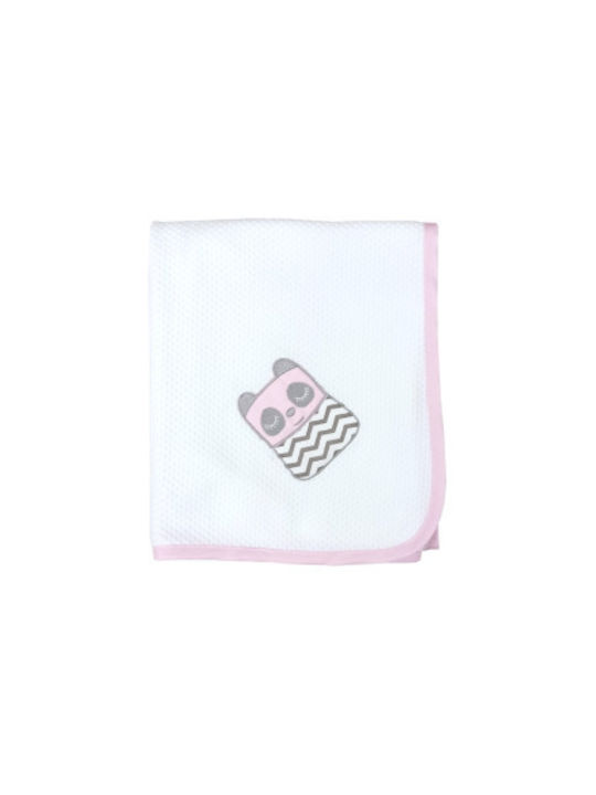 Baby Star Tiny Friends Swaddle Wrap Pink 80x80cm.