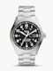 Fossil Defender Мъжки Часовник 46мм Слънчев сребърен метален гривна