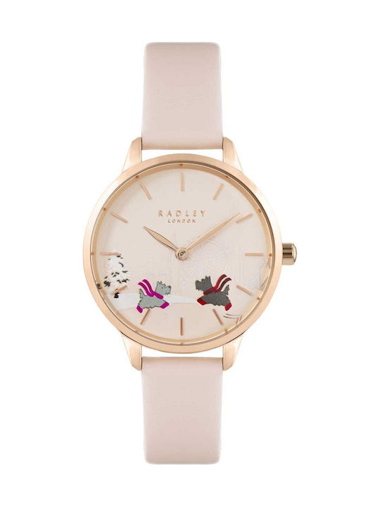 Radley Damen Uhr mit Rosa Lederarmband