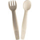 Nip Baby Set with Fork made of Plastic Gray 2pcs