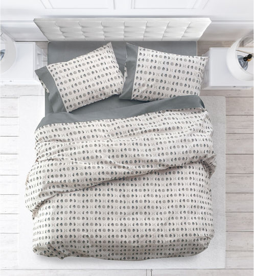 Makis Tselios Home Term Σετ Κουβερλί Μονό Βαμβακερό Grey 160x240cm 2τμχ